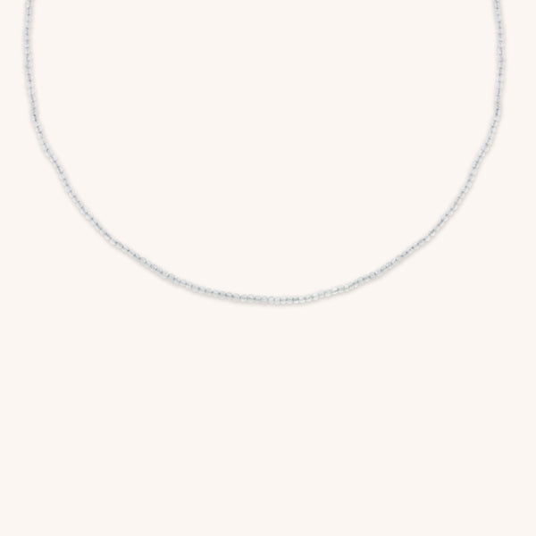 Topaz April Beaded Necklace in Solid Gold