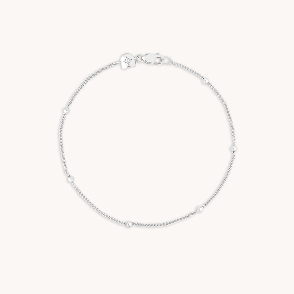 Essential Beaded Chain Bracelet in Silver