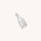 White Topaz April Clip Charm in Silver