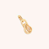 Citrine November Clip Charm in Gold