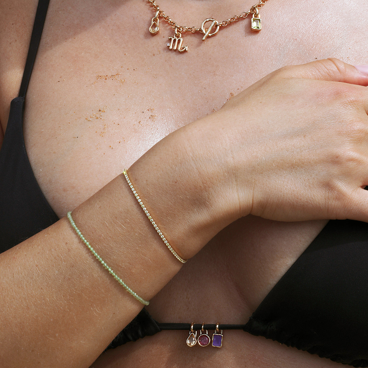 Citrine November Clip Charm in Gold-Astrid &amp; Miyu