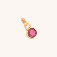 Tourmaline October Clip Charm in Gold