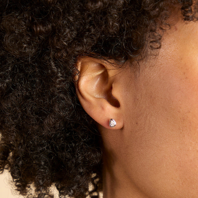Pear Bezel Studs-Astrid & Miyu