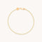 Green Tennis Chain Bracelet in Gold