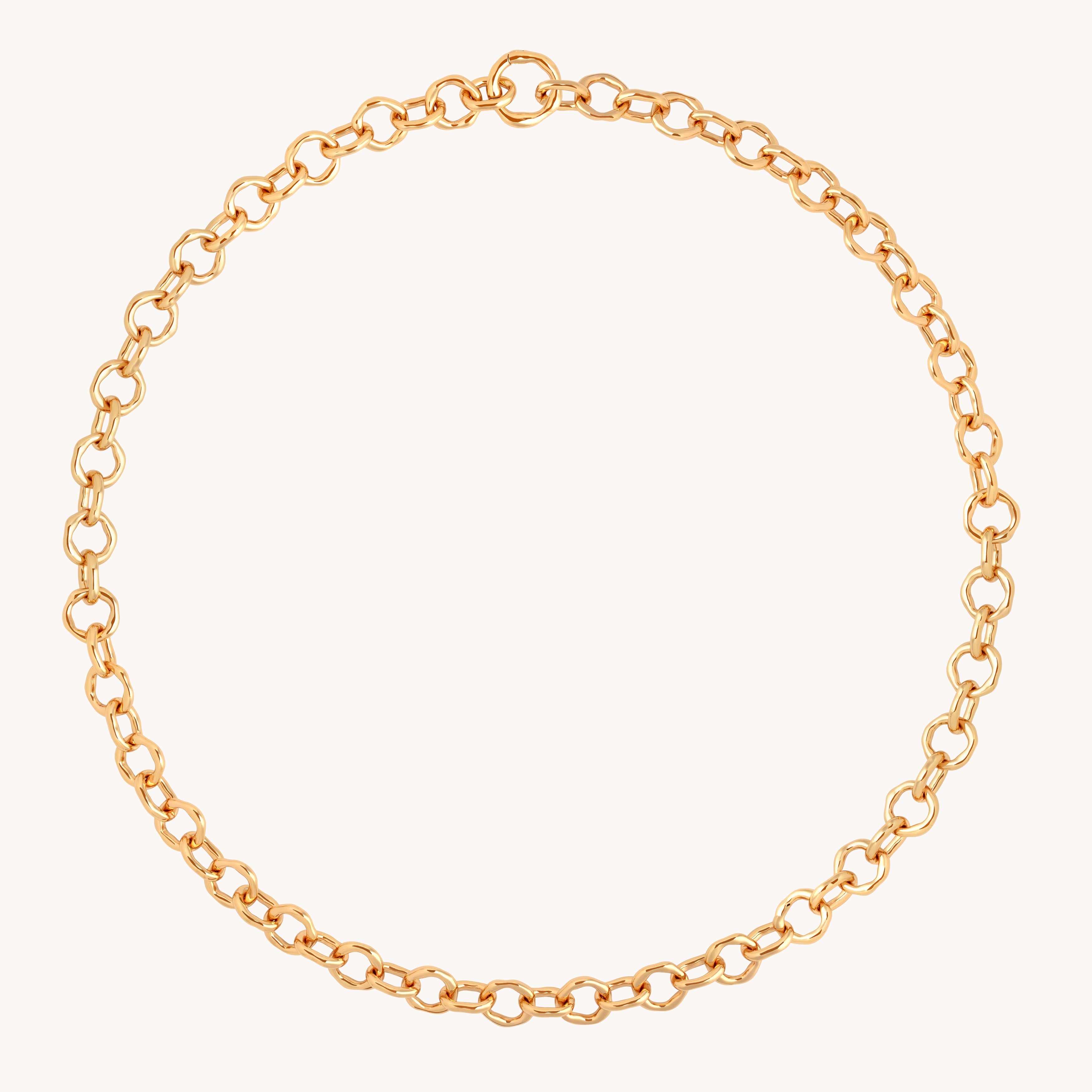 Molten Link Chain Necklace in Gold