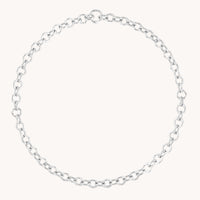 Molten Link Chain Necklace in Silver