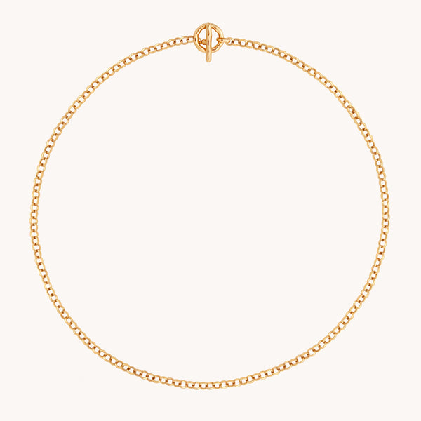T-Bar Chain Necklace In Gold