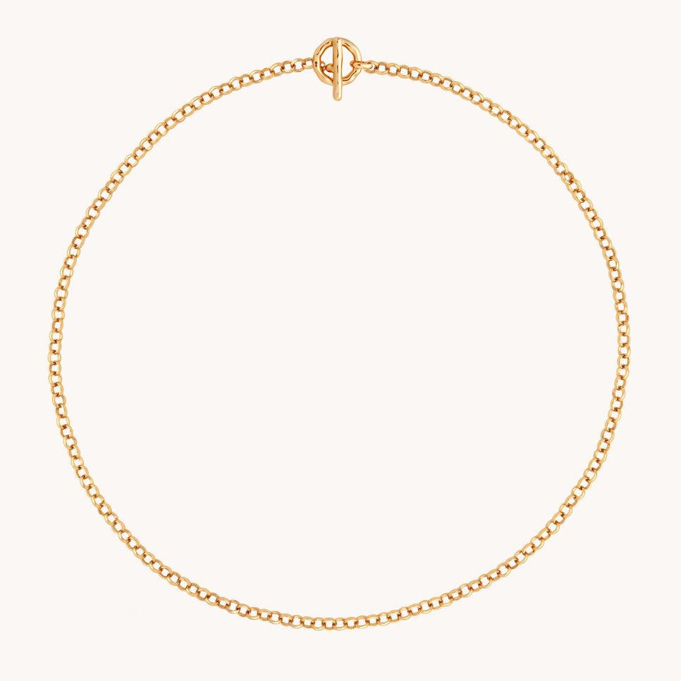 T-Bar Chain Necklace In Gold