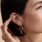 Molten Link Drop Studs in Gold
