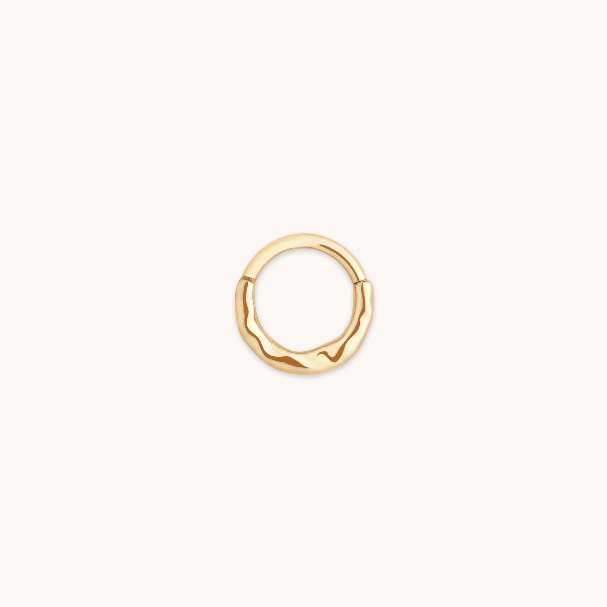 Molten Daith Ring in Solid Gold