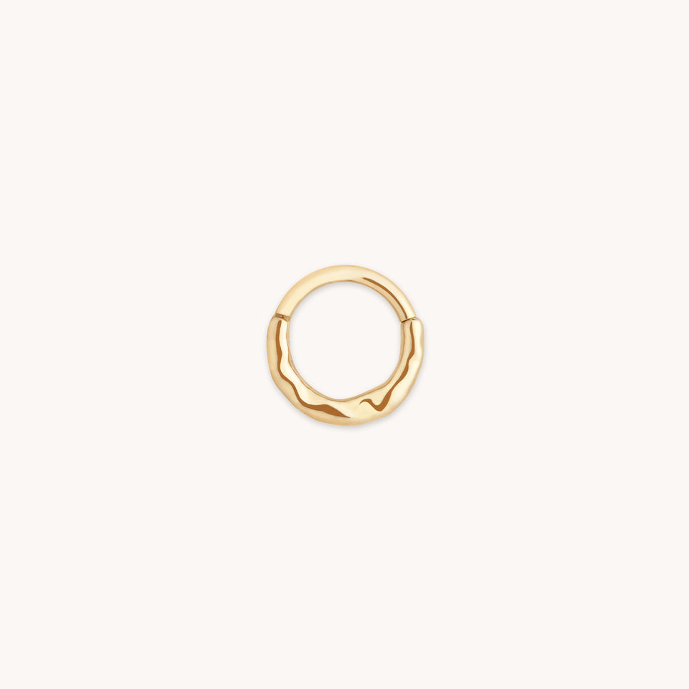 Molten Daith Ring in Solid Gold