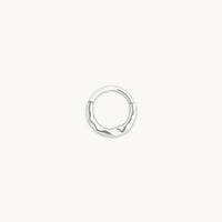 Molten Daith Ring in Solid White Gold