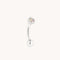 Molten Opal Rook Bar in Solid White Gold