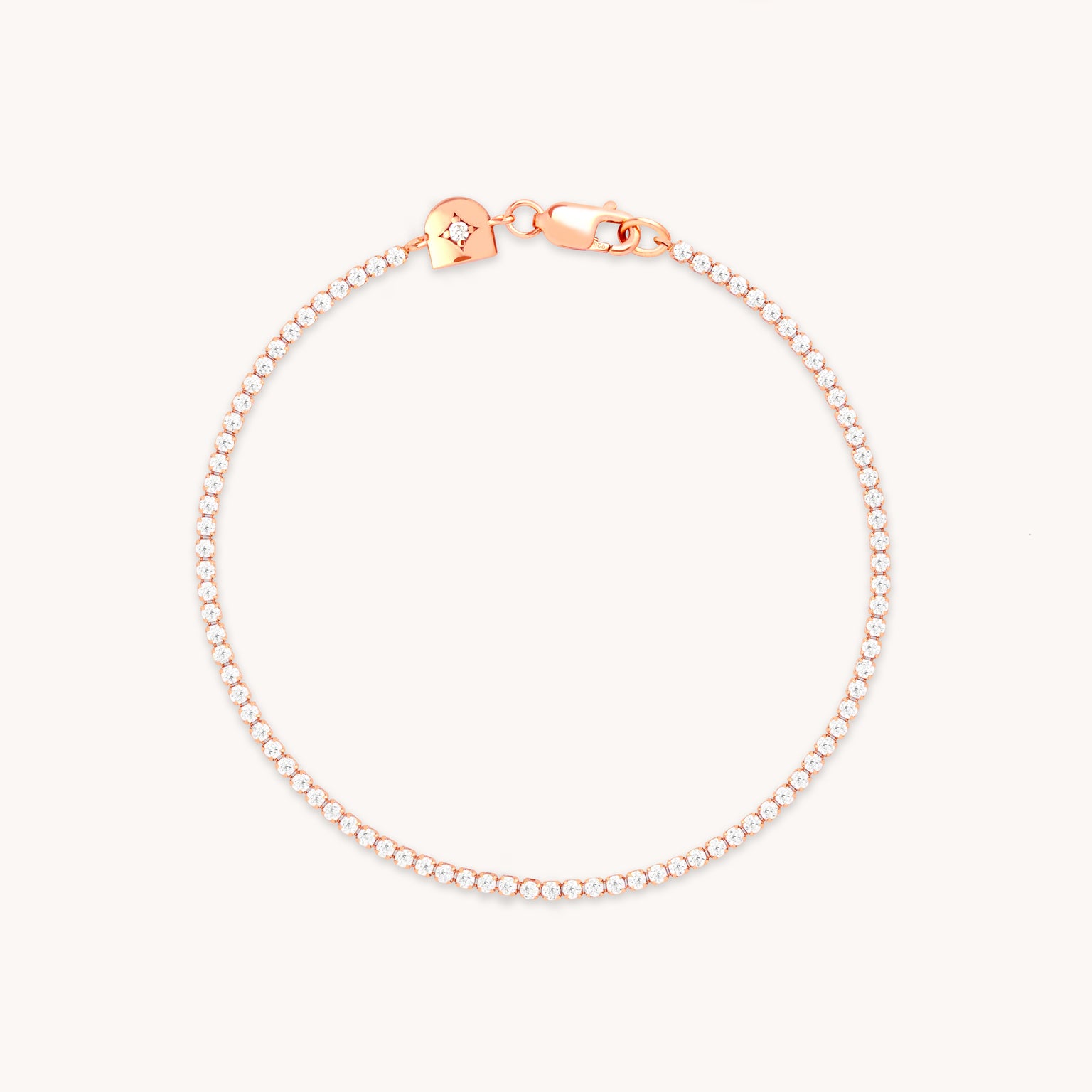 Tennis Chain Bracelet in Rose Gold