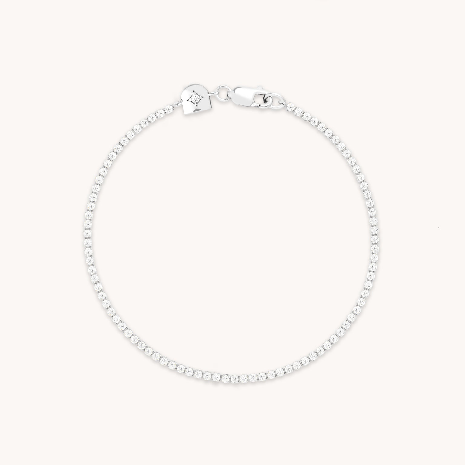 Tennis Chain Bracelet in Silver