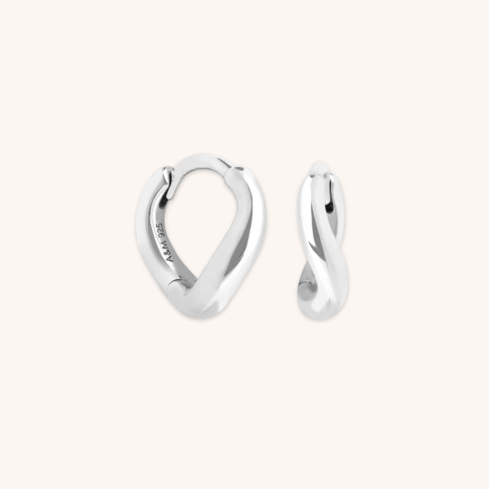 Wave Huggies in Silver