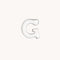 G Initial Click Charm in Solid White Gold
