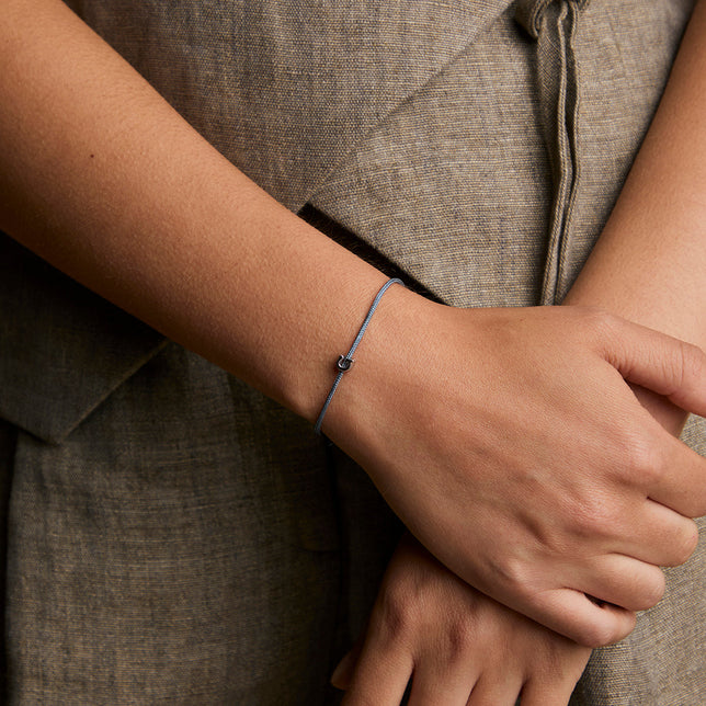 G Initial Click Charm in Solid White Gold-Astrid & Miyu