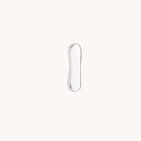 I Initial Click Charm in Solid White Gold