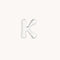K Initial Click Charm in Solid White Gold