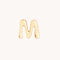 M Initial Click Charm in Solid Gold