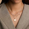 M Initial Click Charm in Solid Gold