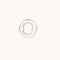 O Initial Click Charm in Solid White Gold