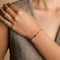O Initial Click Charm in Solid White Gold