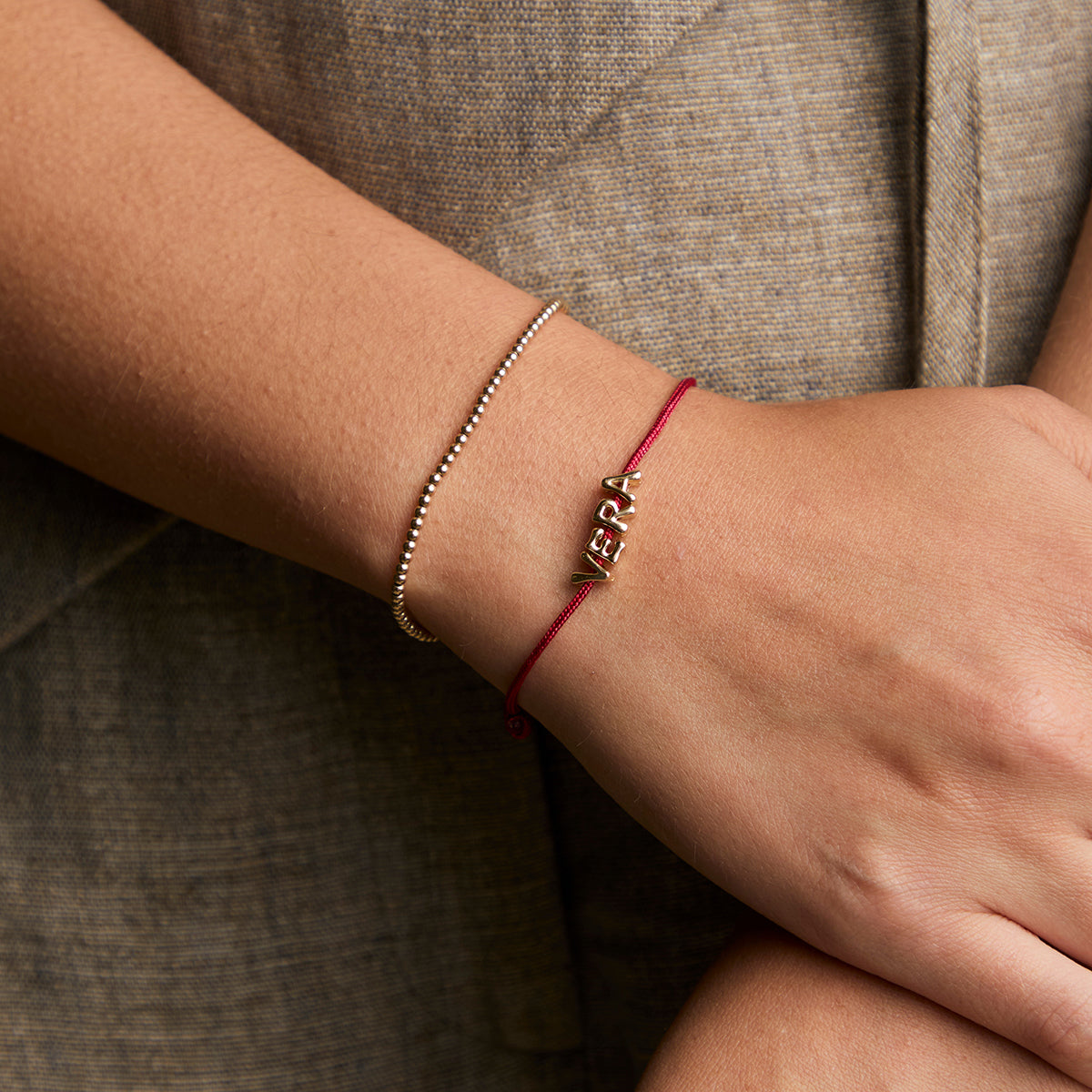 R Initial Click Charm in Solid Gold-Astrid &amp; Miyu