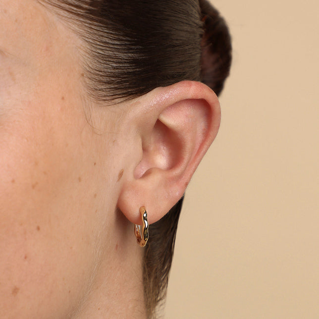 Molten Hoops in Solid Gold