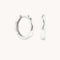 Molten Hoops in Solid White Gold