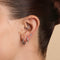 Opal Duo Studs in Solid White Gold