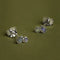 Opal Duo Studs in Solid White Gold
