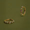 Opal Pear Bezel Huggies in Solid Gold