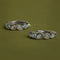 Opal Pear Bezel Huggies in Solid White Gold