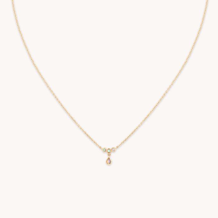 Opal Cluster Pendant in Solid Gold