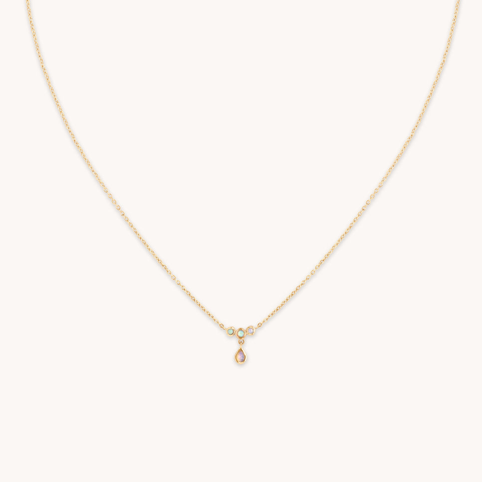 Opal Cluster Pendant in Solid Gold