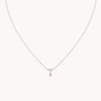Opal Cluster Pendant in Solid White Gold
