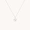 Molten Coin Pendant in Solid White Gold