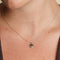 Molten Coin Pendant in Solid White Gold