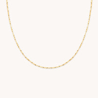 Molten Bar Chain Necklace in Solid Gold