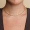 Molten Bar Chain Necklace in Solid Gold