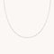Molten Bar Chain Necklace in Solid White Gold