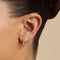 Moonstone Cluster Hoops in Silver