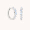 Moonstone Cluster Hoops in Silver