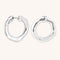 Molten Orbit Large Hoops in Silver-Astrid &amp; Miyu