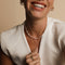 Molten Charm Lariat Necklace in Gold