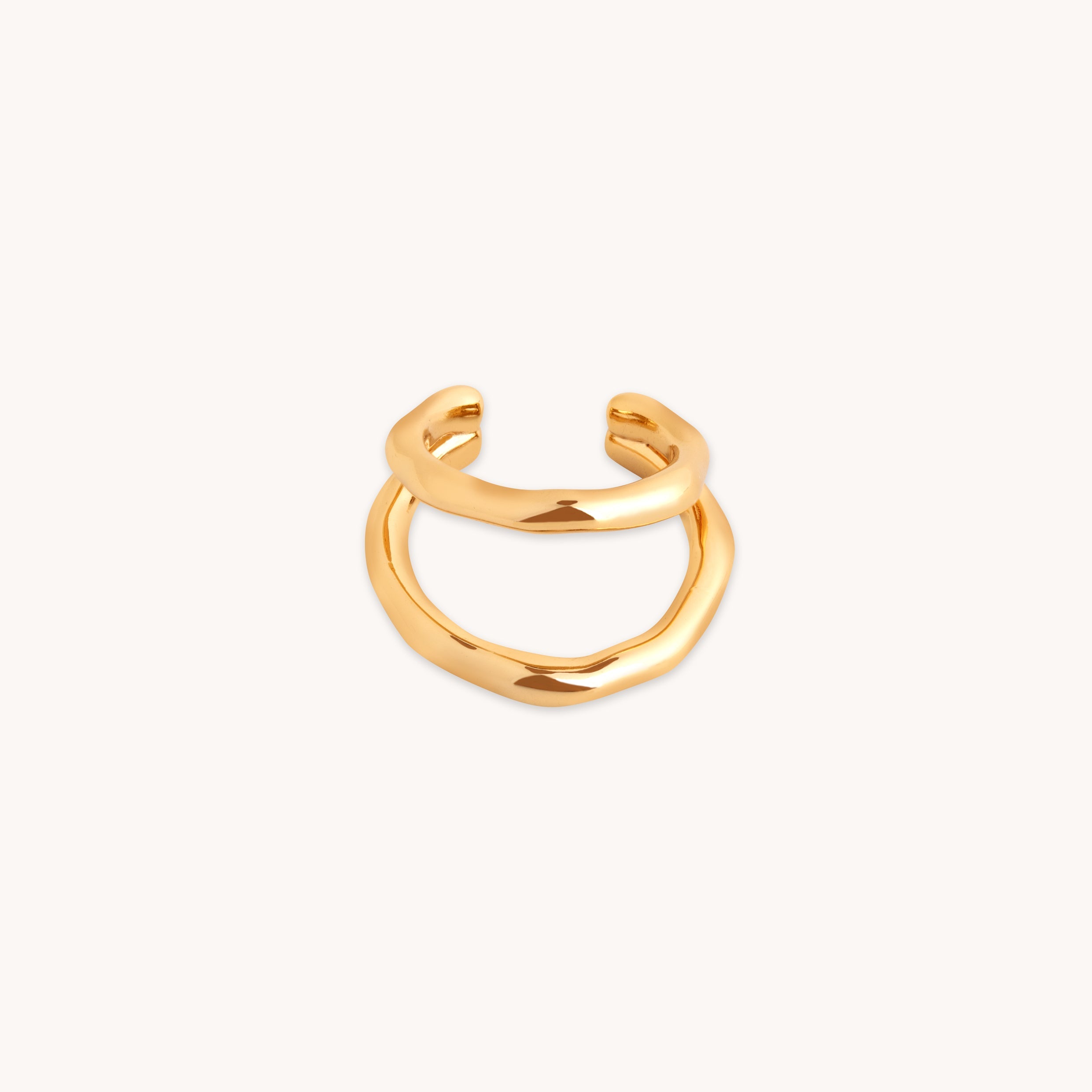 Molten Illusion Ear Cuff in Gold