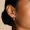 Molten Illusion Pearl Hoops in Gold