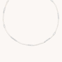 Molten Pearl Necklace in Silver